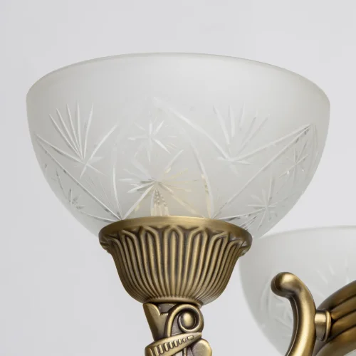 Люстра подвесная Афродита 317012006 MW-Light белая на 3 лампы, основание латунь в стиле классический  фото 9