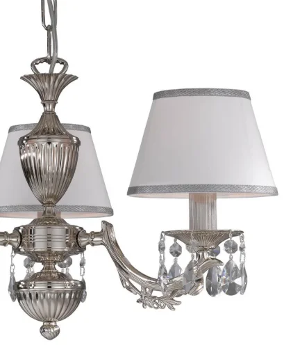 Люстра подвесная L 9832/3 Reccagni Angelo белая на 3 лампы, основание никель в стиле классический  фото 2