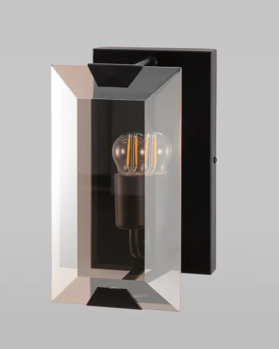 Бра Rizar V10472-1W Moderli янтарный на 1 лампа, основание чёрное в стиле современный 