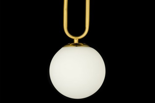 Светильник подвесной Canelli L 1.P2 W Arti Lampadari белый 1 лампа, основание золотое в стиле современный  фото 2