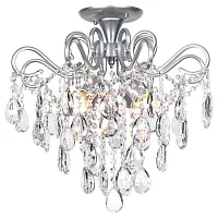 Люстра потолочная Ophelia 643/4P Silver Escada прозрачная на 4 лампы, основание серебряное в стиле классический 