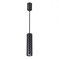 Светильник подвесной Ad Astrum 4287/1 Odeon Light чёрный 1 лампа, основание чёрное в стиле современный хай-тек трубочки