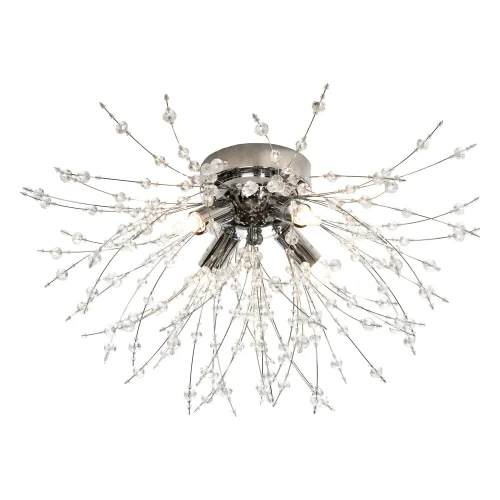 Люстра потолочная Davie LSP-8779 Lussole прозрачная на 4 лампы, основание хром в стиле флористика современный ветви