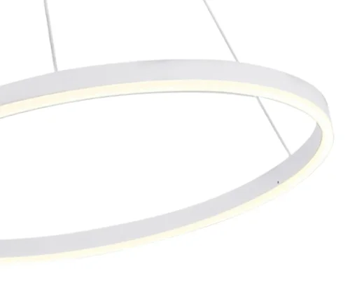 Светильник подвесной LED Тор 08214,01A(4000K) Kink Light белый 1 лампа, основание белое в стиле современный хай-тек кольца фото 2