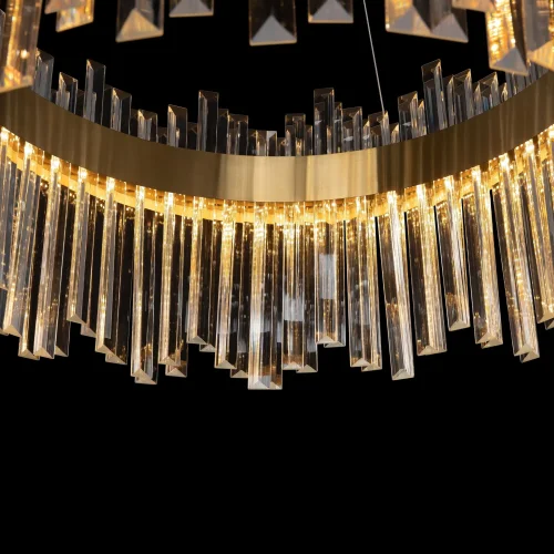 Люстра подвесная LED Chalice FR10007PL-L46G Freya прозрачная на 1 лампа, основание золотое в стиле современный  фото 5