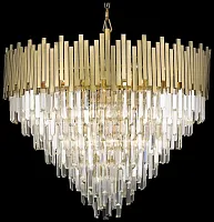 Люстра подвесная хрустальная Calogera WE137.32.503 Wertmark прозрачная на 32 лампы, основание матовое бронза в стиле современный классический 