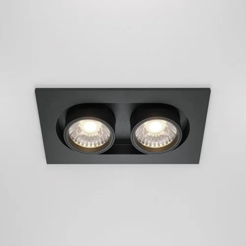 Светильник точечный LED Hidden DL045-02-10W4K-B Maytoni чёрный 2 лампы, основание чёрное в стиле современный хай-тек  фото 4