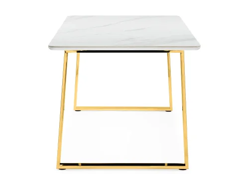Керамический стол Селена 2 180х90х77 белый мрамор / золото 572189 Woodville столешница белая из керамика фото 2