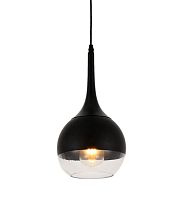 Светильник подвесной Frudo LDP 11003-1 BK Lumina Deco чёрный 1 лампа, основание чёрное в стиле модерн 